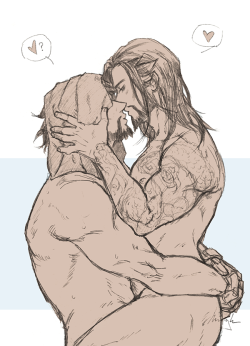 minghii:  mchanzo traditional doodles, with some digital retouches :’Dmy traditional stuff are always just filled with nakedness and sensual touching with no context lmao 