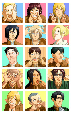 youngjusticer:  lmao Levi. Shingeki no Funny Faces, by Ranya Ni. Whose face is the best? 