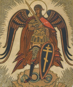 blastedheath:  Ivan Bilibin. Archangel Michael. 1919-1920.  