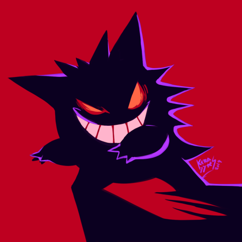 kerabytes:   “On the night of the full moon, if shadows move on their own and laugh, it must be Gengar’s doing.” ~ LeafGreen (Ko-fi)