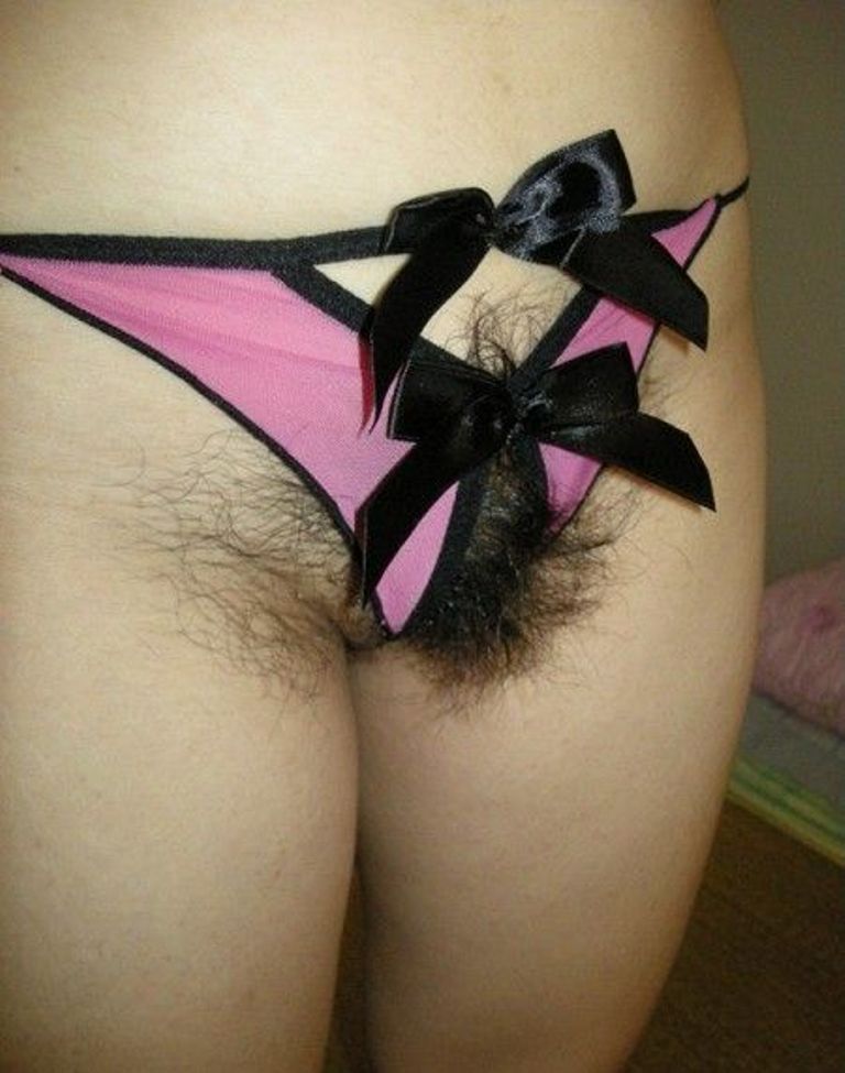 Hairy bush sheer panties