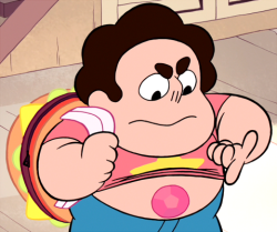 Not, like, super important but I just realized that the pentagon facet on Steven/Rose’s gem points up just like Pink Diamond’s. And it’s interesting because in the pilot it actually pointed the other way  and I remember being like “huh, I wonder