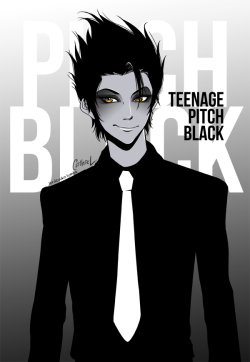 thenameisfrost:  forgottenwinterfrost:      Pitch Black by ~germanmissiles   I actually don’t know what has gotten into me but I drew Pitch as a teenager. I want to draw him wearing his devious smirk and I’m not quite sure if that turned out well.