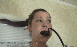 elizabethandrews:  GIFS: @Belle__Davis plays with an inflatable gag and then gets a hogtie - www.clips4sale.com/38880/11235795 - Belle Davis Tests The Pump Gag HD 