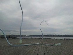 poliutiions:  gentlemanbones:  punnettcircle:  Remember the time it was so hot in halifax that the lampposts melted because I completely forgot to post about it when I was actually in halifax so here it is 2 weeks late  this is an art installation the
