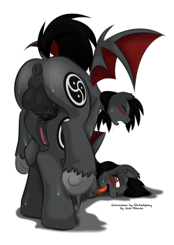 qeteshpony:  sevoohsocj:  Bat… ass (Fixed) Commission by QeteshponyYour OC &amp; Your OC (rule 63) service.For more information, look for the Commissions tab in my deviantART page.  So… what happens if Qetesh meets a Rule 63 version of herself? I