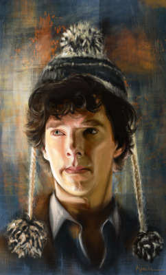 songofages:  raiecha:   &lsquo;Anyone that wears a hat as stupid as this isn&rsquo;t in the habit of hanging around other people, is he?&rsquo; Sherlock fanart; ‘The Empty Hearse.’ Needed brushes. Lots of brushes, older brushes, all the brushes. (fyi;