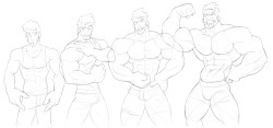 silverjow:  Commission - Muscle Growth Sequence 