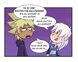 kamydrawstuffs:  X Ryou shows Kek why he loves Halloween!   dang it, I kept the name! XD Blame Sitabethel 
