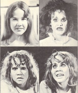 ronaldcmerchant:Linda Blair-and various test make-ups for the EXORCIST (1973)
