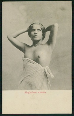   Sri Lankan Sinhalese woman, via Old Indian Photographs.   
