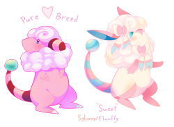 princessmisery:  I noticed the lack of Flaaffy’s in this “crossbreed” trend. So it was my chance to get creative &gt;w&gt; This was really fun too ngl(please full view them)