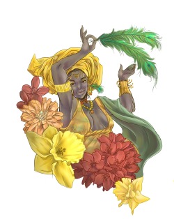 chantelligentdesigns:  Finally finished this beauty. :’) Here is the 3rd Mythological Goddess in my “Strong Women throughout Mythology” series. A Yoruba Goddess of Nigerian Mythology, Oshun, the goddess of love and marriage. &ldquo;Oshun, the Yoruban