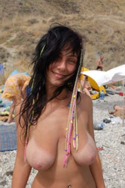 publicexposures:  Floppy Hippie tits More amateur flashing &amp; public nudity at http://publicexposures.tumblr.com