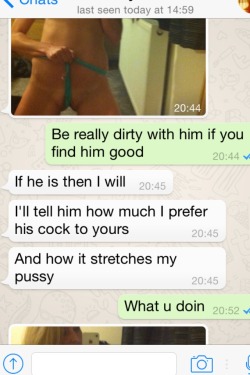 ukcuck:  Girlfriend sending me pics and messages about meeting a new guy.