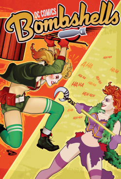 harleyquinnsquad:    ♦ DC Comics: Bombshells #14   Harley Quinn and Poison Ivy make it to Berlin to find the Joker’s cabaret in the hands of the Joker’s Daughter, who has banished a magic-less Zatanna and Constantine onto the streets of Nazi-occupied