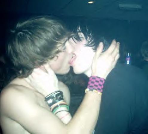 Emo boys kissing
