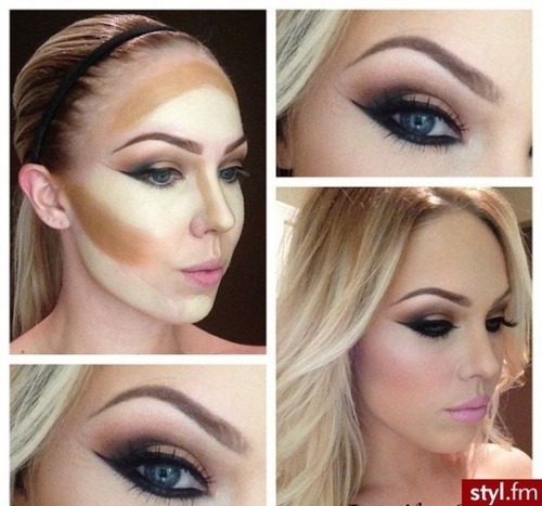 Pretty girls makeup before and after