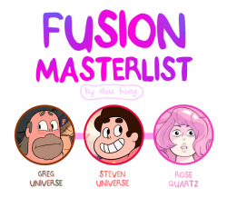dou-hong:  dou-hong:  Handy dandy guide for all the fusions thus far, in order from appearance on the show.And before anyone says it, I know that Greg+Rose is not technically a fusion, but it is a transference of a gem, so I put it in there. ^^ As more
