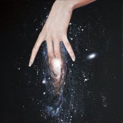 mossyelf:  jahjoma:  andromeda, oil on canvas, 50x50cm, 2013  &lsquo;Space Pussy&rsquo; 