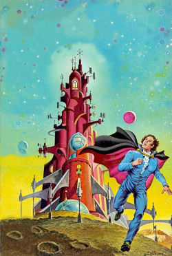 70sscifiart: alex schomburg - isaac asimov’s science fiction magazine september 1980 (by myriac)