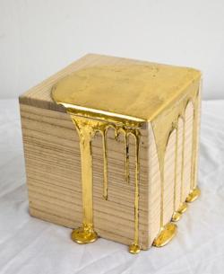 euliss:  Nancy Lorenz Gold Pour Box, 2012 wood, gesso, gold leaf 