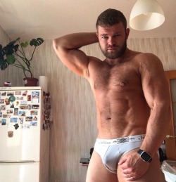 marktwickers:  cuddlyuk-gay:    I generally reblog pics of guys with varying degrees of hair, if you want to check out some of the others, go to: http://cuddlyuk-gay.tumblr.com      He looks trainable 