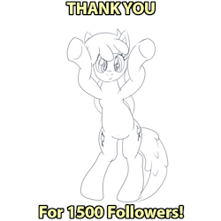 asksandypony:  A big (And delayed!) thank you for 1500 followers!!!! You have all been absolutely fantastic and we both love you to bits! Never thought so many silly people have followed this silly filly! &lt;3 Here’s hoping to a bright pony-filled