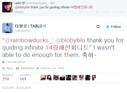 noohyun:  &ldquo;I wasn’t able to do enough for them.&rdquo; tablo omg ;__;  #4랑해인피니트  