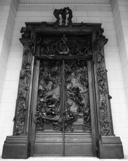 outerground:  Details from the Gates of Hell by Rodin. Bronze doors originally commissioned for a new museum in Paris which never opened. Rodin worked on the 200 separate elements for almost 37 years. Planned on the characters of Dante’s The Divine