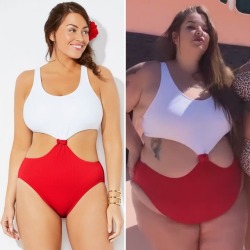thuridbbw:  A “plus size model” vs. a real plus size girl.   Definitely bigger is better