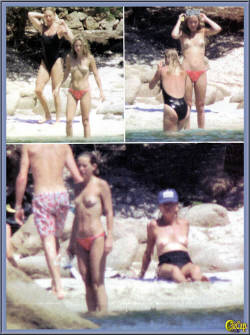 toplessbeachcelebs:  Kate Hudson and Goldie Hawn (Actresses) topless in Sardinia (1994)