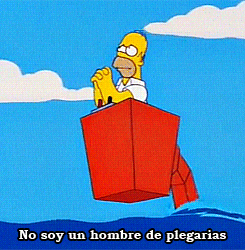 simpsons-latino:  mas Simpsons aqui   Translation: I&rsquo;m not a man of prayers, but if you&rsquo;re up there, save me Superman.