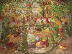 Women Around the Lotus Pond, by Adrien-Jean Le Mayeur de Merprès, via Christies   