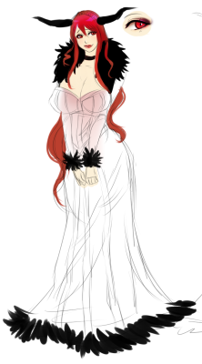 some concept work I did on a Maoyu on stream. idk i’m going somewhere with this I think. 