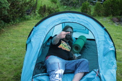 me in my tent