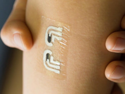 bpod-mrc:  20 January 2015 Temporary Tattoo Testing This temporary tattoo may be the future of glucose testing for people with diabetes. Made from a tiny network of electrodes printed on temporary tattoo paper, the stick-on gizmo measures glucose level