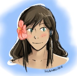 nikoniko808:  sketch from last night. I wanna draw a hula girl Korra now…  so beautiful &lt;3 o &lt;3