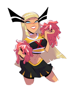 cheesecakes-by-lynx:  One final Drawthread request- Magik as a cheerleader. She has one of my favorite X-men designs. 