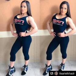 sannutrition-blog:Ariel Khadr showing love for her favorite company 😇 from head to toe ✔️❤️ 