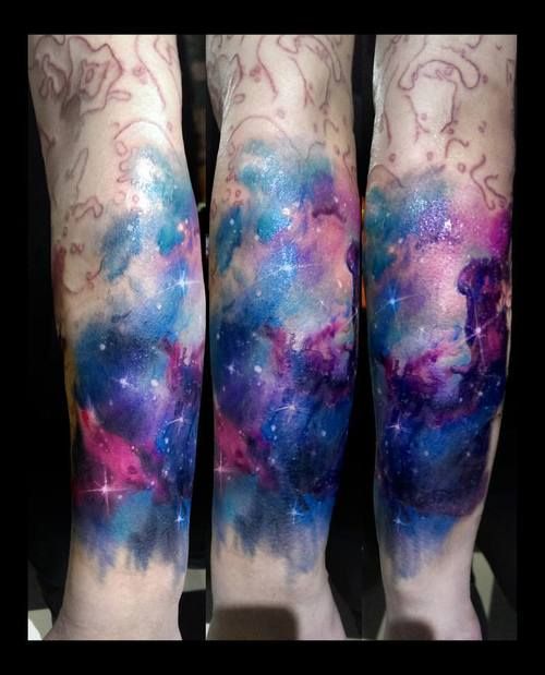 Watercolor galaxy tattoo  Tumblr
