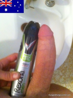 hungandhungry: Australia - smooth big uncut dong compared to can  