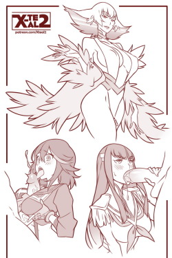 slewdbtumblng:  x-teal2:  Kill La Kill sketches support me on Patreon &gt;_&gt;  @feathers-butts    that last image is my dream T////T &lt;3 &lt;3 &lt;3