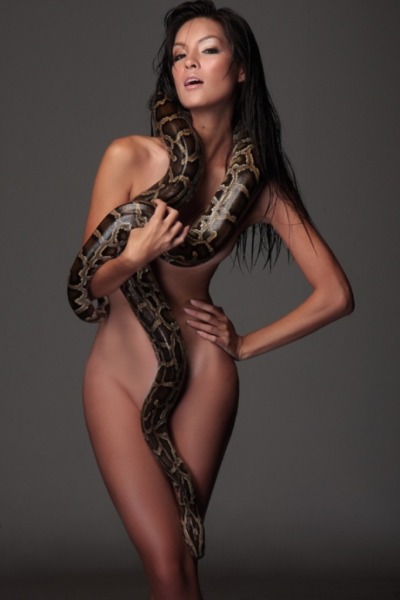 Women having sex with snake