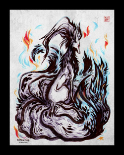 kiriska:  About time I drew a proper Ninetales. :o The original is for sale, 贄 shipped. Drop me a line if interested. Prints on RedBubble, deviantART. 