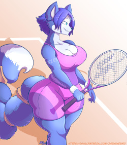 jaehthebird:  @3@ i apologize for the delay on posting this bad girl x3, was posted on my Patreon for half a year ago and i hope you enjoy some Krystal Tennis Goodness :3! ovo/ Game and Match! Muh Patreon &lt;—-support with worms and pizza! 