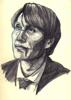 One day, I drew a reffed picture of Hannibal and it finally looked kinda sorta like Hannibal. The end.
