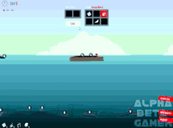 alpha-beta-gamer:  20 Days at Sea tasks you with surviving a shipwreck by diving, gathering resources, crafting tools and even eating pieces of your dead partner. You play Margret, who while out at sea with your partner (John), encounters a freak