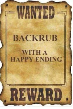 I give good backrubs.  And better happy endings :)