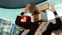 veronox:  imai1224:  カメラ男とパトさん。TOHOシネマなんばとなんばパークスにて。 We called them “Camera man” and “patrol lamp man” . Camera man steal the movie.  Patrol lamp man to arrest him. They are Character of cinema